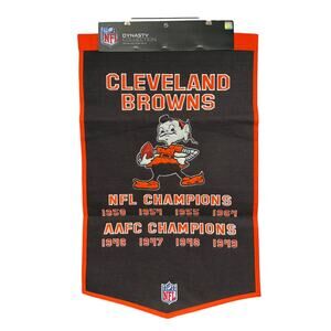 Cleveland Browns retro Dynasty Banner 24x38 Top Quality Wool NFL Elfie NEW